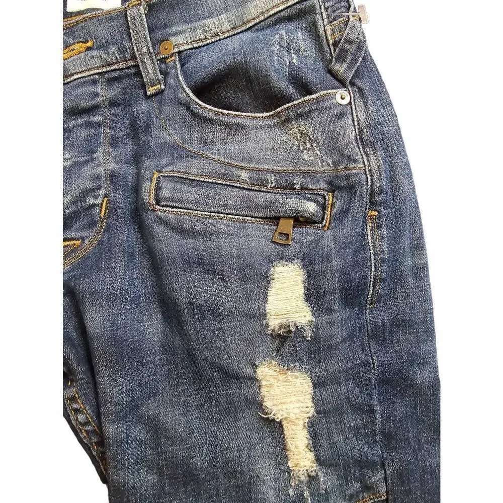 Hudson Jeans Blinder Biker Distressed Skinny Jeans